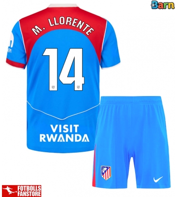 Atletico Madrid Marcos Llorente #14 Tredje Tröja Barn 2025-26 Kortärmad (+ Korta byxor)